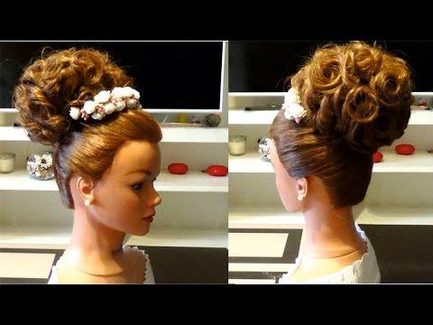 Свадебная прическа,прическа на выпускной,праздничная прическа. Wedding Prom Holiday Hairstyle