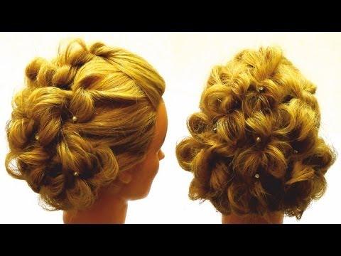 Вечерняя прическа на длинные волосы.Вечерняя прическа с плетением.Evening Hairstyle For Long Hair