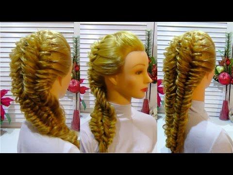 Прическа с плетением на средние и длинные волосы. Braid Hairstyle