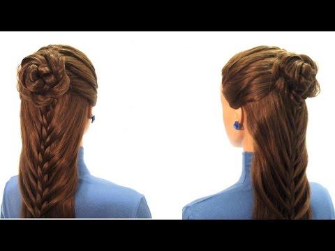 Прическа на 8 марта. Плетение кос. Holiday Hairstyle