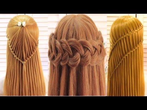 Топ 5 Прически Коса водопад. Top 5 Amazing Hairstyle Tutorial Compilation 2017