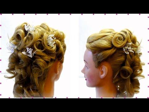 Праздничная прическа на длинные волосы. Festive Updo For Long Hair