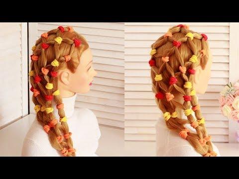 Простая и Легкая Прическа на Резинках.Amazing Hairstyle Tutorial Compilation 2017