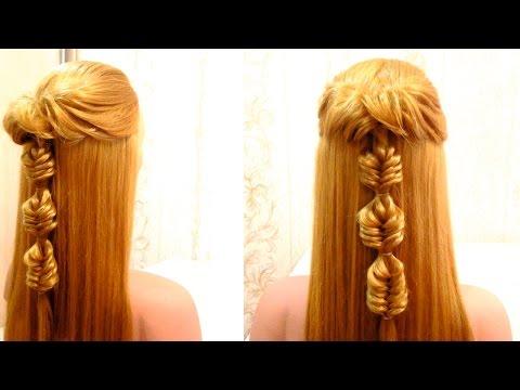 Прическа своими руками.  Прическа с плетением . Easy Hairstyle