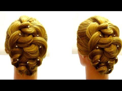 Прическа с плетением. Плетение кос. Braiding Hair