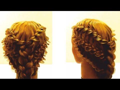 Прическа C плетением на длинные волосы. Праздничная прическа .Braids Hairstyle