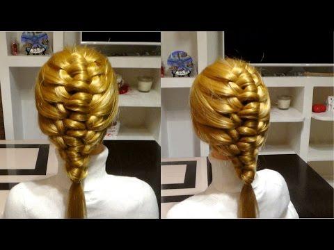 Плетение из узлов Простая прическа в школу Easy School Hairstyle