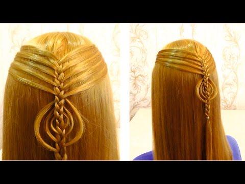 Простая прическа в школу на длинные и средние волосы.Easy School Hairstyle