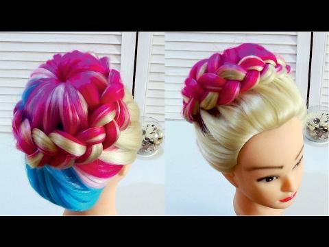 Прическа на каждый день с плетением.Hairstyle For Every Day