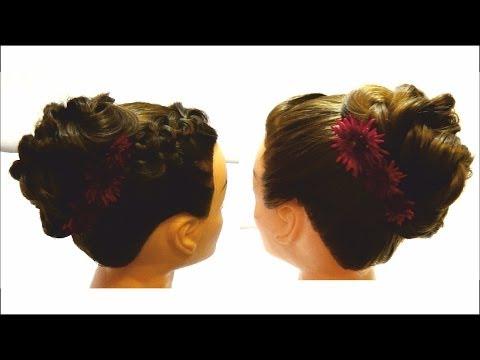 Плетение волос на новый год. Вечерняя прическа с плетением. Braiding Hair For New Year