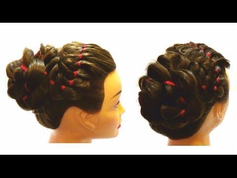 Коса.Прическа с плетением на Новый год.Hairstyle With Weave For New Year