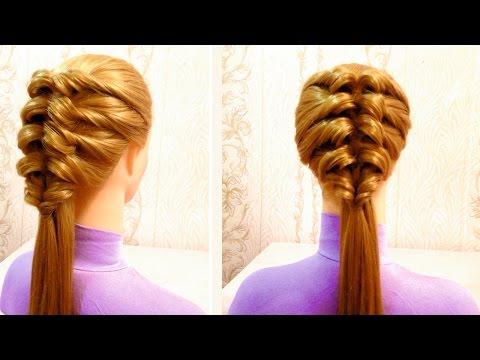 Простая прическа в школу своими руками. Easy Hairstyle For School