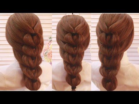 Французская Коса на Резинках. French Braid Amazing Hairstyle Tutorial Compilation 2017