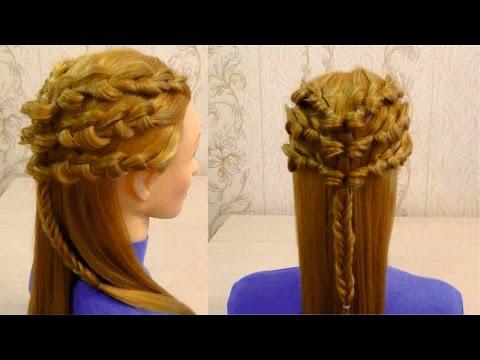 Простая прическа с плетением на длинные волосы. Easy Hairstyle For Long Hair