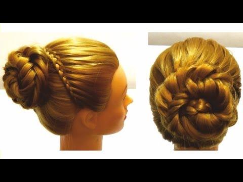 Праздничная прическа. Плетение волос. Holiday Hairstyle