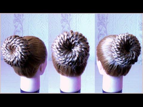 Прическа пучок. Видео урок 1. Hair Donut. Tutorial