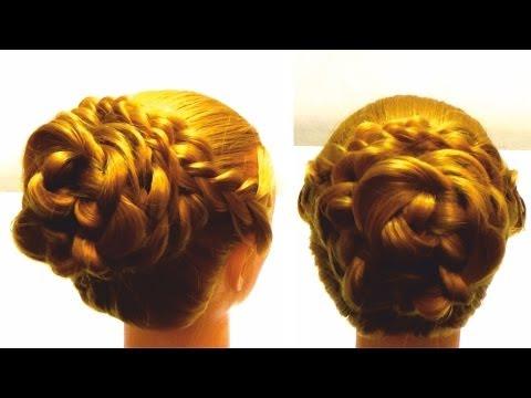 Прическа с косами на длинные средние волосы.Braided Hairstyle For Long Medium Hairs.