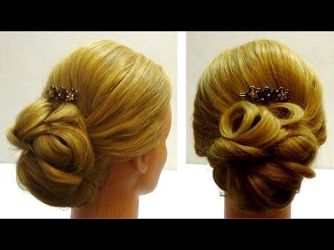 Легкая прическа на вечер. Easy Evening Hairstyle