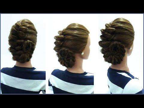 Прическа на Новый год. Плетение волос. Hairstyle For New Year