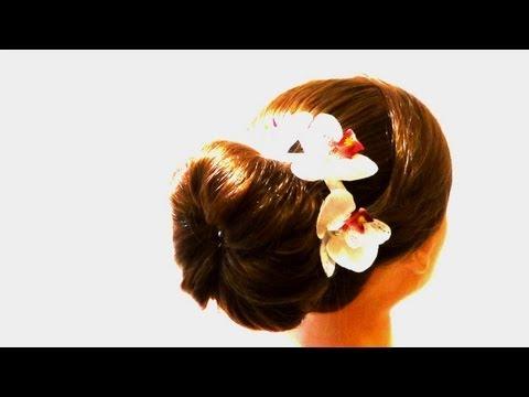 Пучок.Красивая быстрая прическа на каждый день .Hairstyle Beam