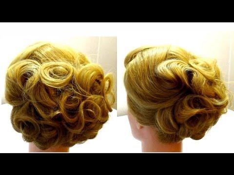 Вечерняя прическа на средние волосы.Прическа на средние волосы.Evening Hairstyle For Medium Hair