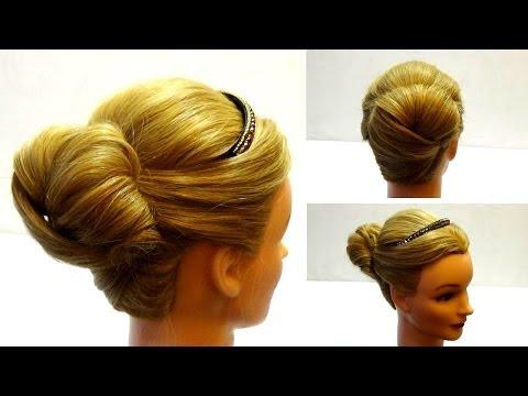 Прическа на вечер и праздник. Как сделать прическу своими руками.How To Make Evening Updo