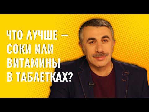 Что лучше - соки или витамины в таблетках? - Доктор Комаровский